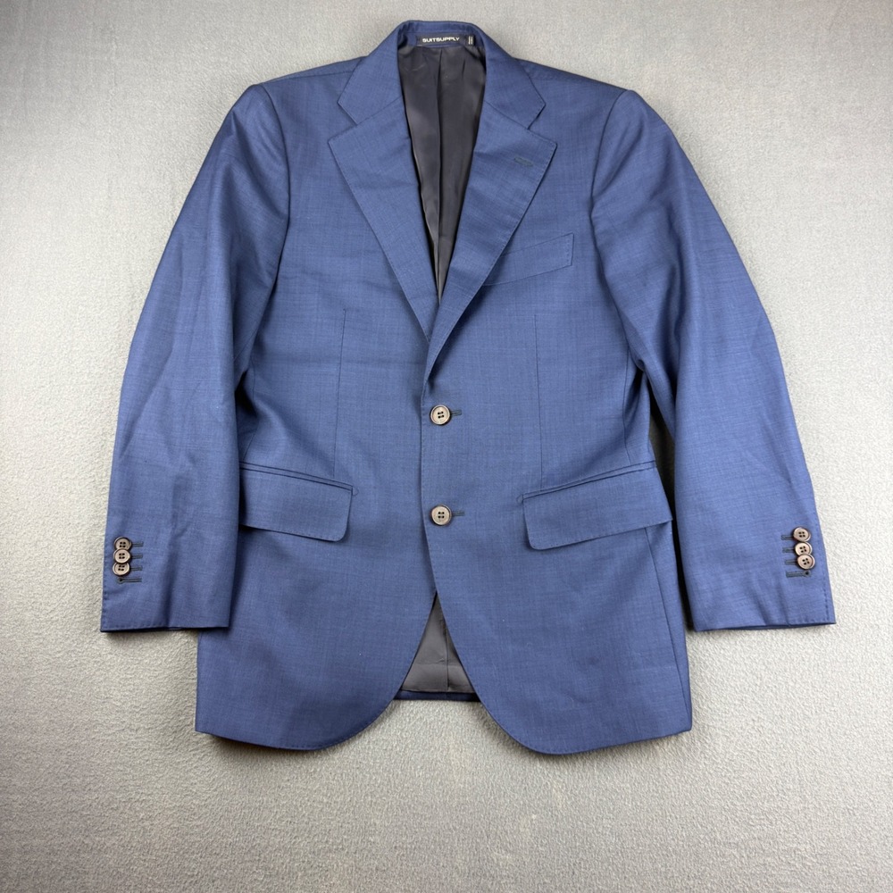 Suitsupply Jacket Men's 36S Blue Lazio Slim Fit Wool Vitale Barberis Canonico